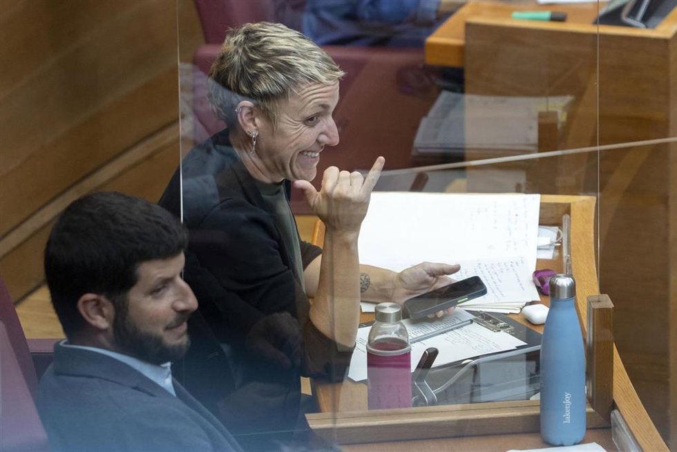 La síndica de Compromís, Papi Robles, en el Debate de Política General en Les Corts