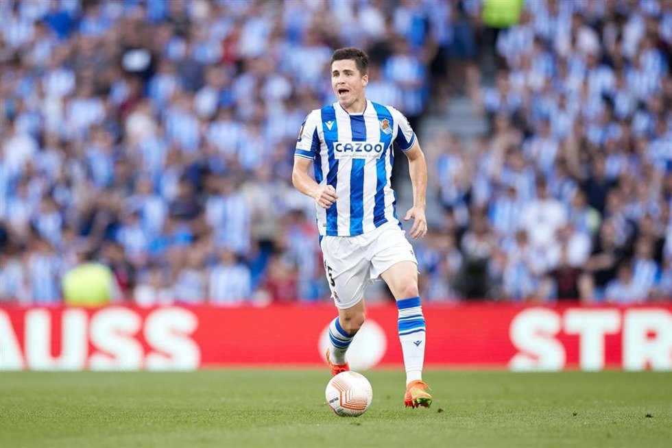 Igor Zubeldia durante un partido con la Real Sociedad