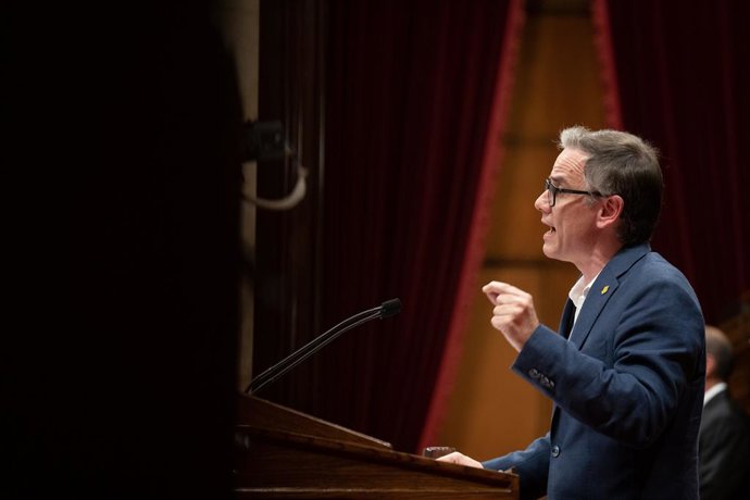 El president d'ERC en el Parlament, Josep Maria Jové, al Debat de Política General