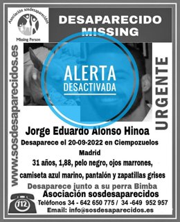 Hallan en buen estado al joven de 31 años que desapareció junto a su perra en Ciempozuelos