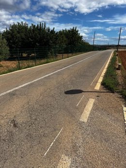 Carretera de Sa Pobla con Llubí.