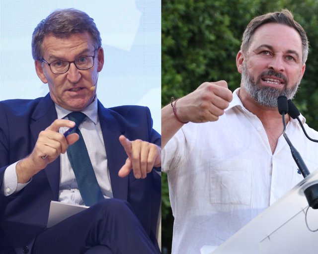 Los presidentes del Partido Popular y de Vox, Alberto Núñez Feijóo y Santiago Abascal, mantuvieron su primera reunión la pasada semana