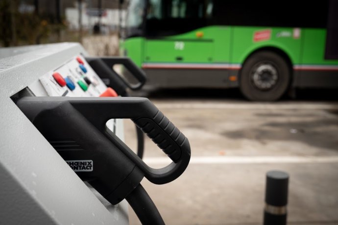Cargador de Endesa X en el primer eBus de Aranjuez, en la Comunidad Autónoma de Madrid