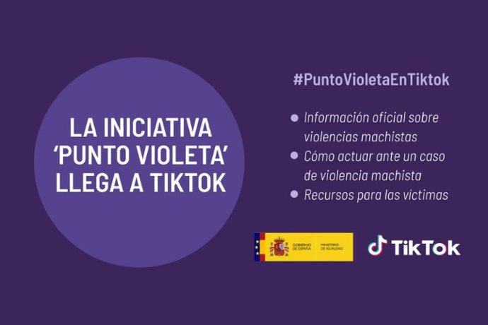 Cartel del punto violeta en TikTok.