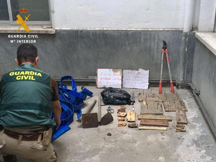 Material intervenido en la operación Trapper