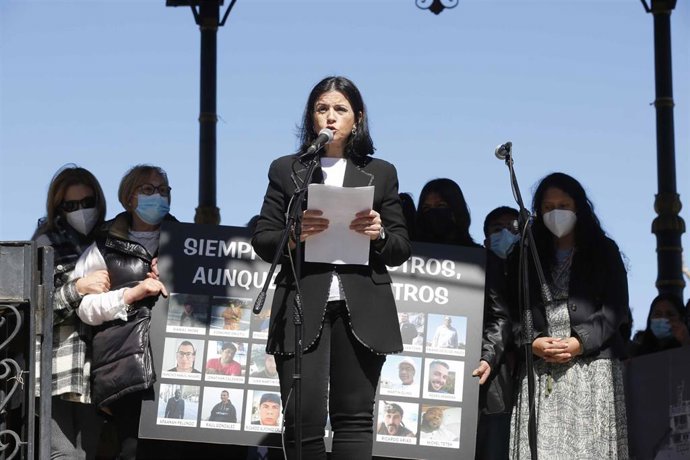 Archivo - María José de Pazos en una concentración de protesta. 