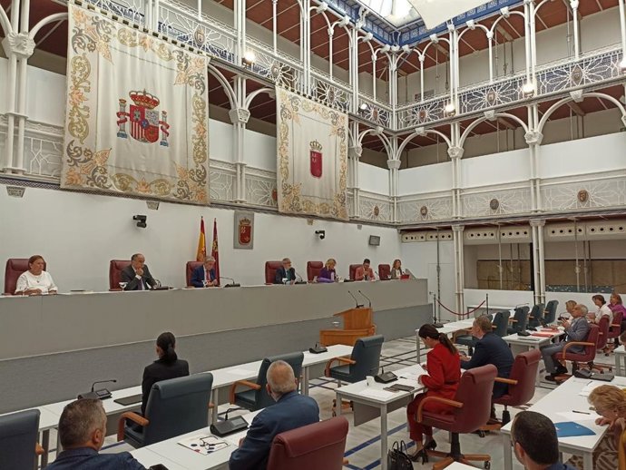 Sesión plenaria en la Asamblea Regional de Murcia