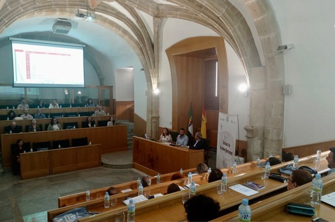 Reunión con agentes de empleo y desarrollo local para darles a conocer la nueva Unidad de Asuntos Europeos de la Fempex, que se ubicará en la Diputación de Cáceres