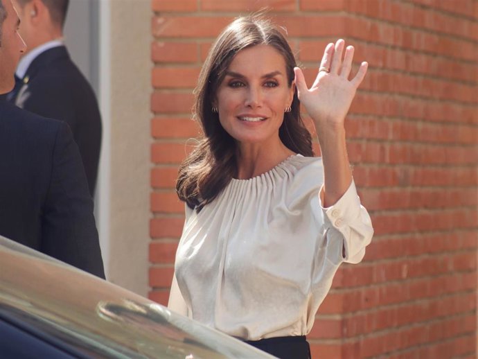 La Reina Letizia preside la apertura del curso de Formación Profesional 2022/2023 en el Centro Integrado de Formación Profesional (CIFP) Aguas Nuevas, a 28 de septiembre de 2022, en Albacete, Castilla-La Mancha (España).