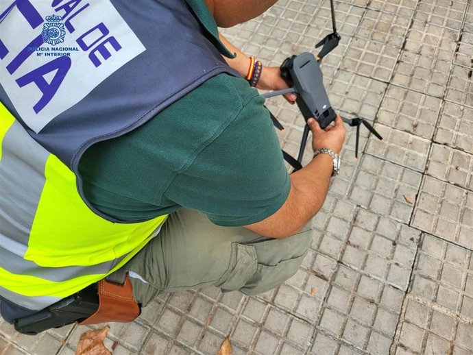 Uno de los drones intervenidos.