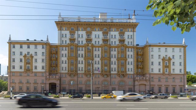 Archivo - Edifici de l'ambaixada dels EUA a Moscou