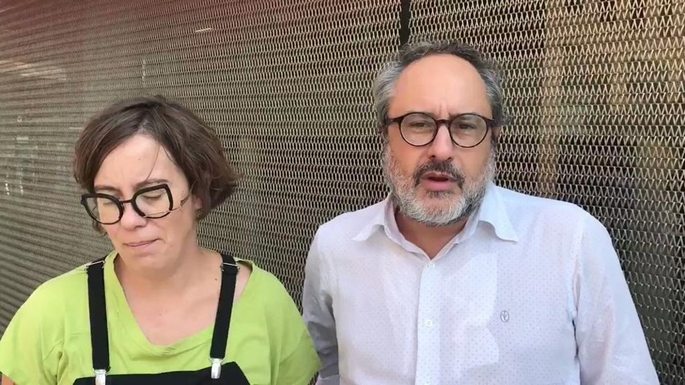 Archivo - La portavoz de la CUP en el Parlament Eullia Reguant y el exdiputado de la CUP en la Cámara catalana Antonio Baños.
