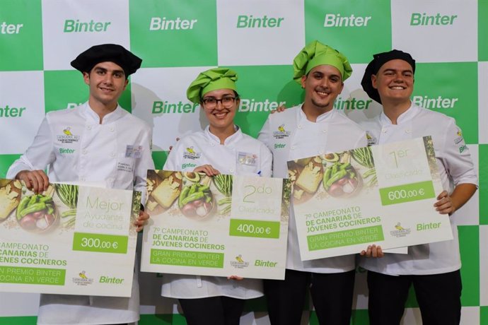 Ganadores del concurso de jóvenes cocineros de Canarias