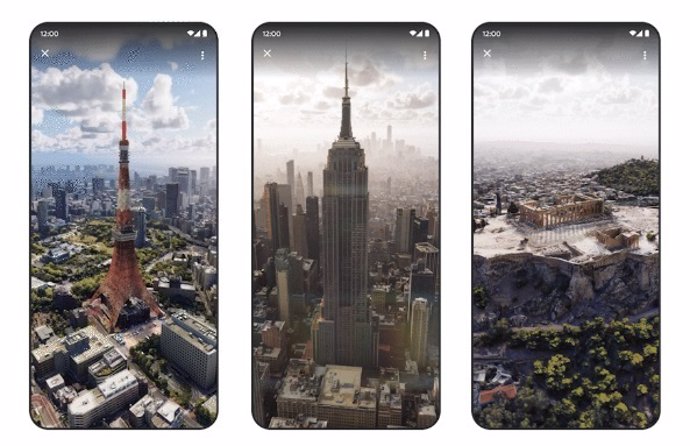 Vistas aéreas fotorrealistas en Google Maps de lugares de interés de todo el mundo