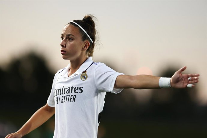 Archivo - Athenea del Castillo of Real Madrid gestures during the football qualifying match of UEFA Womens Champions League, LP Group 4, played between Real Madrid and SK Sturm Graz Damen at Alfredo Di Stefano stadium on August 18, 2022 in Valdebebas, 