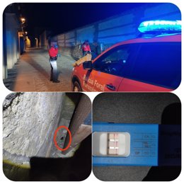 Imágenes del incidente.