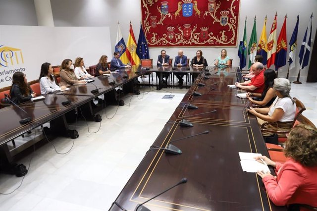 Reunión en el Parlamento de Canarias