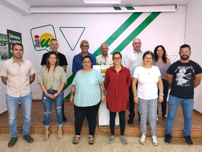 Rueda de prensa del coordinador general de IU Andalucía, Toni Valero, y la diputada de Unidas Podemos en la Diputación Teresa Sánchez con motivo del Foro de alcaldes, alcaldesas y portavoces institucionales de IU en la provincia