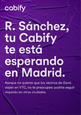 Campaña de Cabify contra el decreto del Gobierno