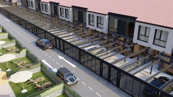 Promoción de viviendas de la empresa Aurquia en La Camocha (Gijón)