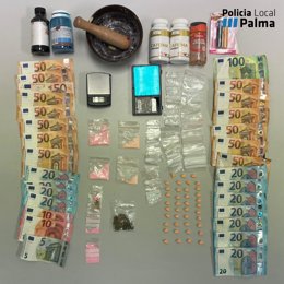 Objetos hallados por la Policía Local de Palma.