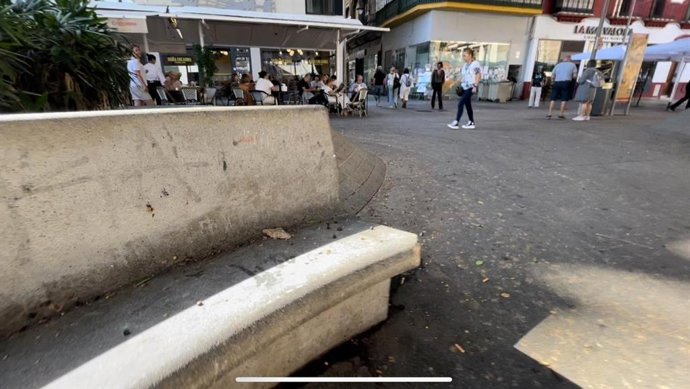 Estado de la Plaza de la Encarnación que ha criticado el candidato del PP a la Alcaldía de Sevilla, José Luis Sanz.