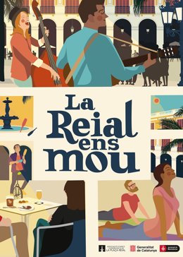 Imagen gráfica de la programación cultural de la plaza Reial 'La Reial ens Mou'.