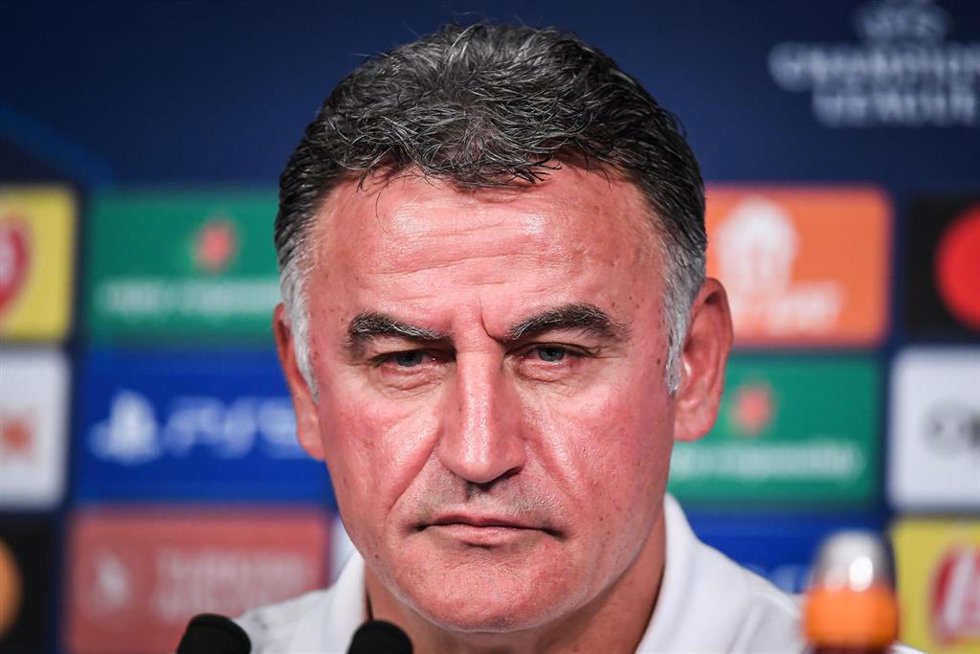 Christophe Galtier, entrenador del PSG, durante una rueda de prensa
