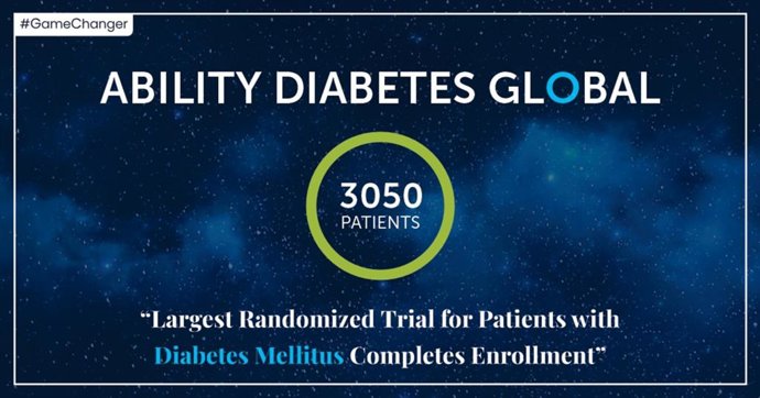 Ability Diabetes Global enrollment completed.