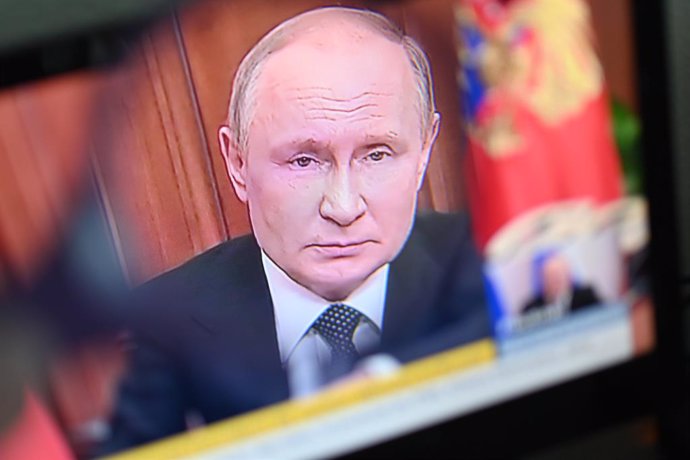 El presidente de Rusia, Vladimir Putin, en un discurso a la nación