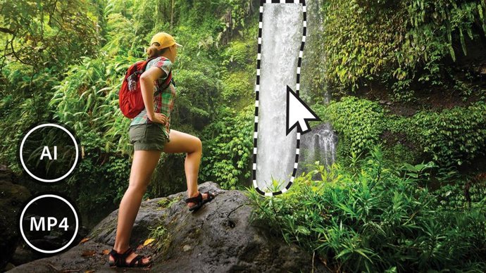 Archivo - Ejemplo de la herramienta que introduce movimiento en las fotos en Photoshop Elements 2023