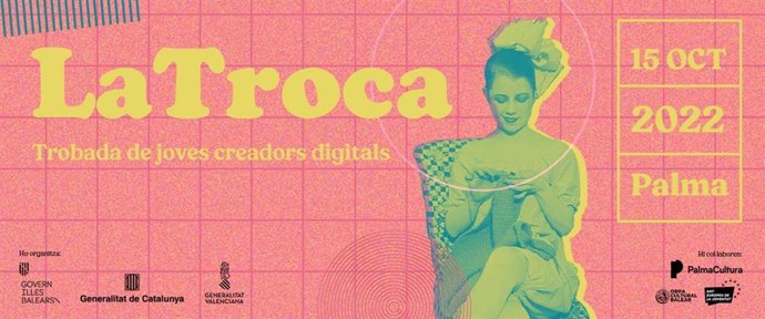 Cartel de 'LaTroca', que reunirá youtubers, tiktokers, podcasters y otros creadores en catalán.