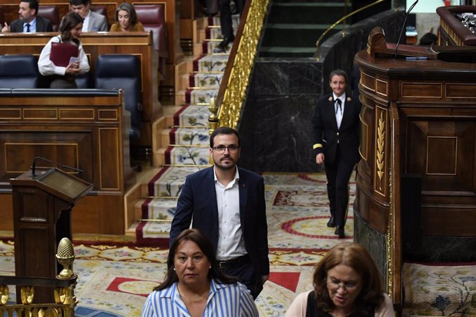 El ministro de Consumo, Alberto Garzón, en una sesión plenaria en el Congreso de los Diputados, a 27 de septiembre de 2022, en Madrid (España).