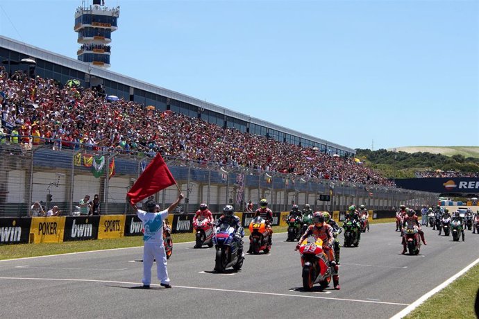Archivo - Salida motos Gran Premio de Jerez en una foto de archivo.