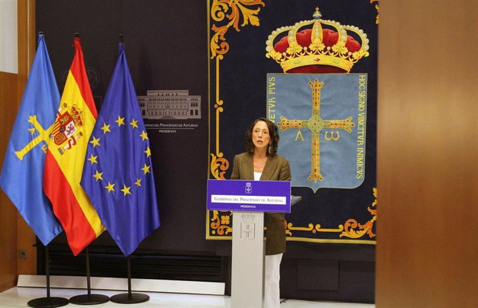 Melania Álvarez en rueda de prensa.