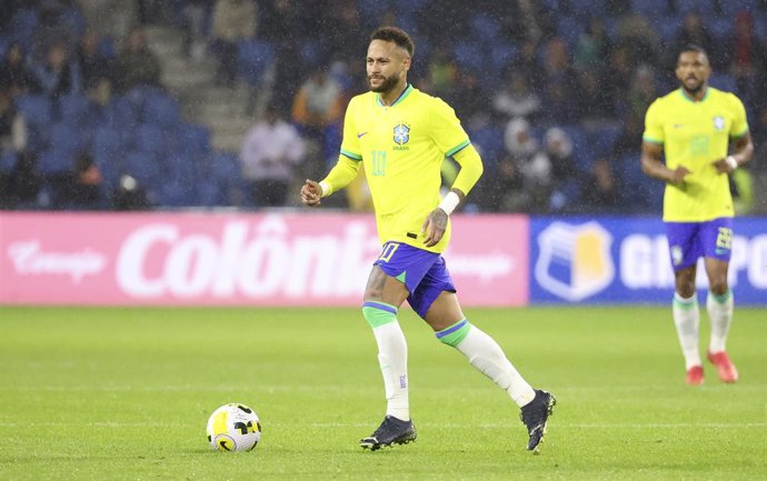Neymar Jr of Brazil during the International friendly football match between Brazil and Ghana on September 24, 2022 at Stade Oceane in Le Havre, France - Photo Jean Catuffe / DPPI