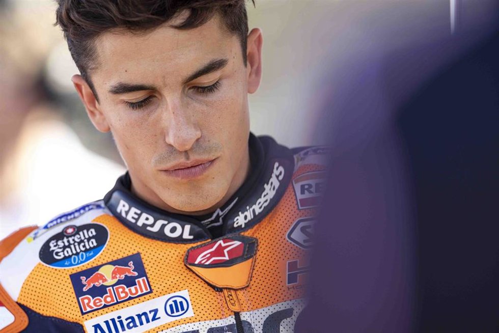 El piloto español Marc Márquez antes de un Gran Premio de la temporada 2022