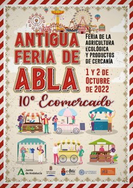 Cartel anunciador de la Antigua Feria de Abla 10 Ecomercado.