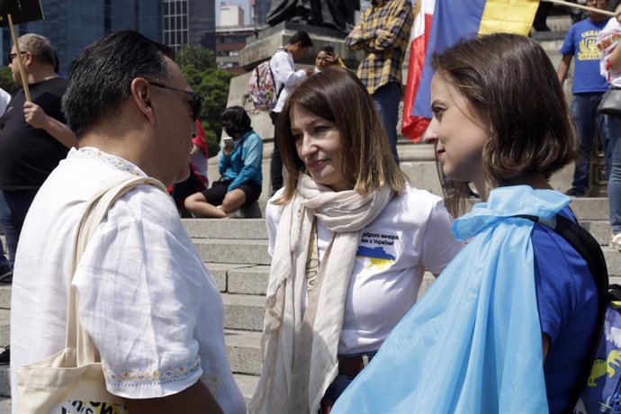 La embajadora de Ucrania en México, Oksana Dramaretska.