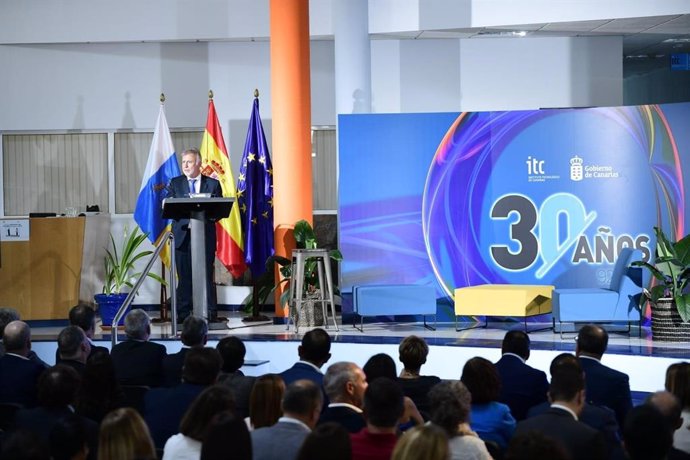 El presidente de Canarias, Ángel Víctor Torres, en la celebración de los 30 años del ITC