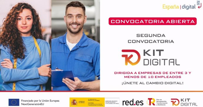 Imagen promocional de la segunda convocatoria del Kit Digital que ya ha abierto el Ministerio de Asuntos Económicos y Transformación Digital.