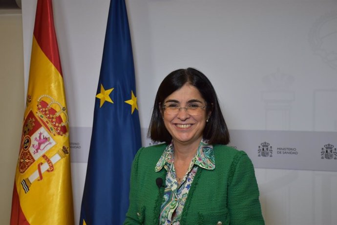 La ministra de Sanidad, Carolina Darias, en el XXVII Congreso de la Sociedad Española de Epidemiología y Salud Pública Oral (SESPO), que se celebra durante estos días en Toledo bajo el lema 'Salud bucodental, reto social'.