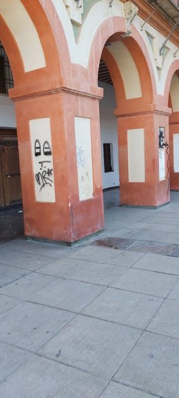 Estado de la plaza de la Corredera de la capital cordobesa.