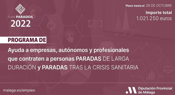 La Diputación amplía hasta el 28 de octubre el plazo para optar a las ayudas para la contratación de parados de larga duración y de afectados por la crisis sanitaria