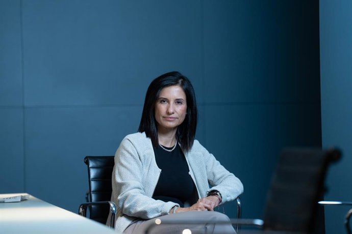 Lola García durant l'entrevista