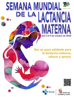Cartel de la Semana Mundial de la Lactancia Materna.