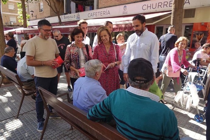 El secretario general del PSOE de Málaga, Daniel Pérez, en un acto en Málaga