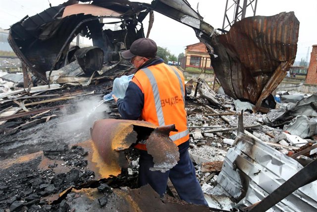 Imagen de archivo de combates en Járkov 