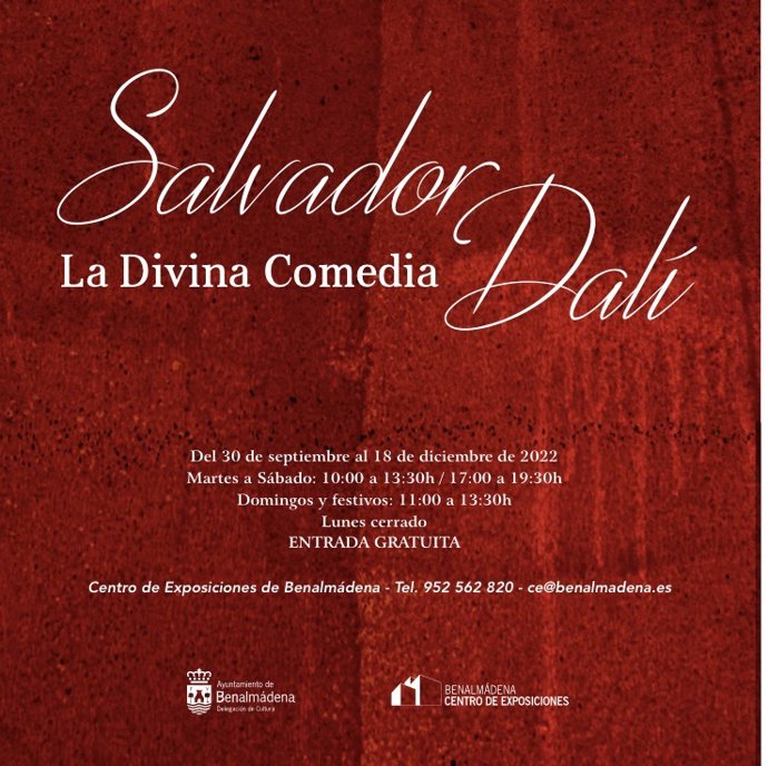 Cartel de la exposición 'Salvador Dalí. La Divina Comedia' en Benalmádena