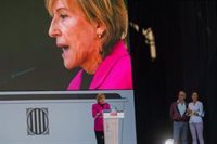 Silbidos contra Forcadell (ERC) en su discurso en el acto del CdRep por el aniversario del 1-O